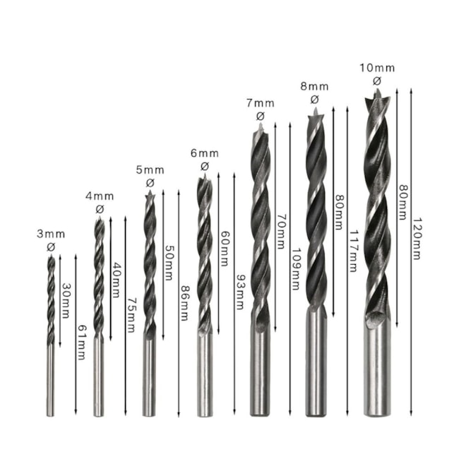 Jogo de Brocas para Madeira PRO Wood 3,0-10,0mm 7 Peças 2607017034 BOSCH-8b59cba0-a923-4ed2-89db-fa90593b1723
