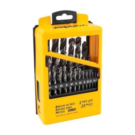 Jogo de Brocas para Metais Din 338 1.00mm à 13.00mm 25 Peças 5353001130 VONDER-ef413dd3-584f-4835-8449-9d7e024a25a2