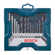 Jogo de Brocas para Metal Madeira Alvenaria X-Line 3 a 8mm 15 Peças 2607017504 BOSCH