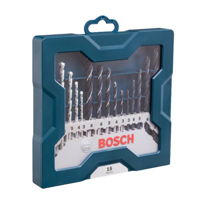 Jogo de Brocas para Metal Madeira Alvenaria X-Line 3 a 8mm 15 Peças 2607017504 BOSCH-0030e54c-740d-4b98-ab98-38e324c596d3