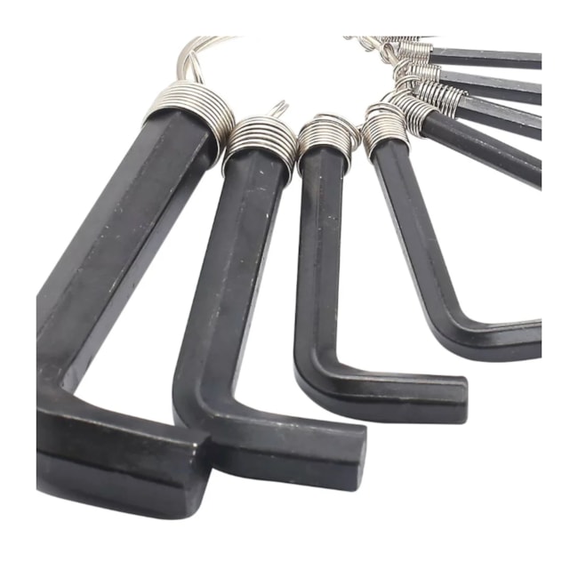 Jogo de Chave Allen Hexagonal Curta 1.5mm A 10mm 10 Peças com Argola 112665 SPARTA-1f910a47-137d-49d7-b606-db3642c2fa56