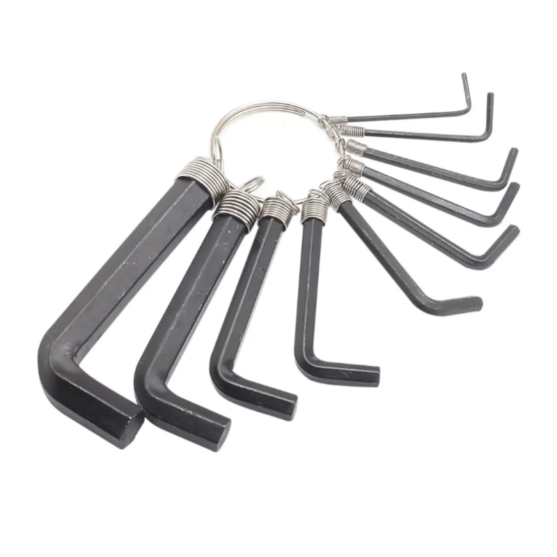 Jogo de Chave Hexagonal Longa com 8 Peças 3mm a 10mm 220424BR