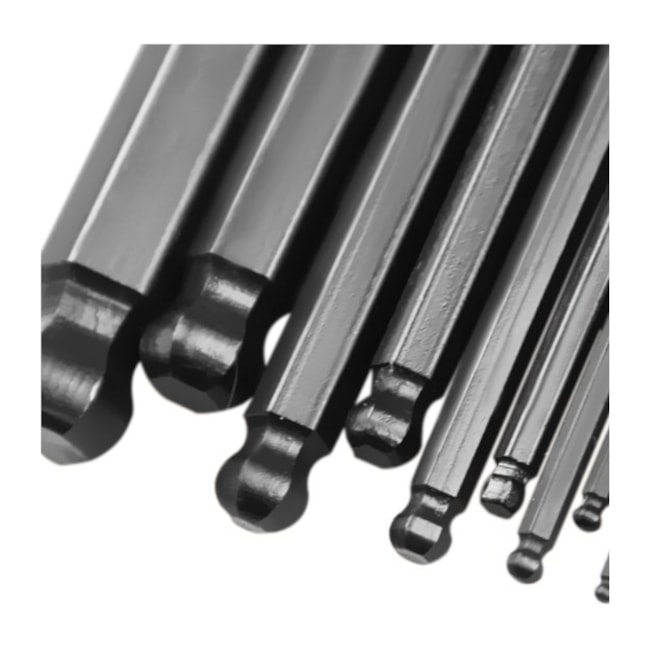 Jogo de Chave Allen Hexagonal L Abaulada 1.5mm a 10mm 9 Peças e Suporte 220890SBR BELZER/SATA-4d53ce3e-697b-429f-bdbf-32fc4ac7b416