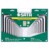 Jogo de Chave Allen Longa e Curta com 25 Peças ST09120SJ SATA Jogo de Chave Allen Longa e Curta com 25 Peças ST09120SJ SATA