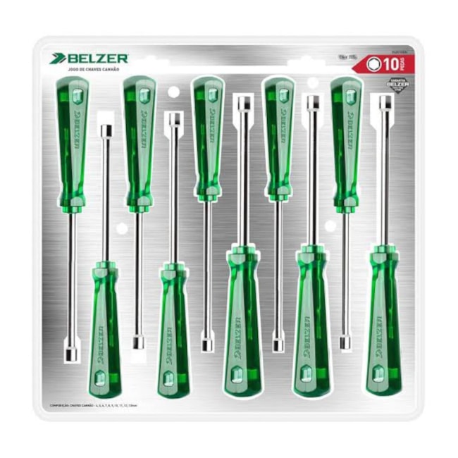 Jogo de Chave Canhão 4 a 13mm com 10 Peças 252010BN BELZER-11257c27-f34a-40e5-b8db-cd551b94a3f6