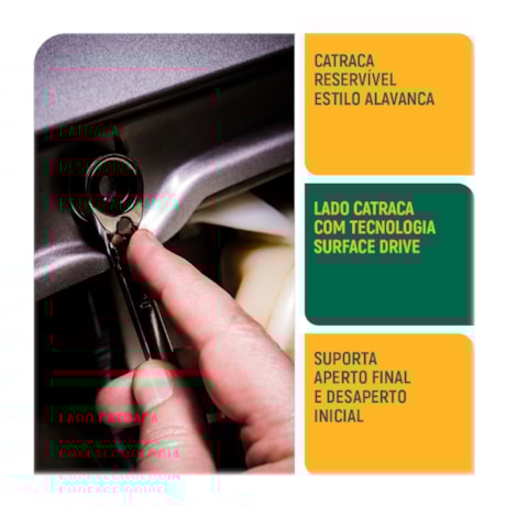 Jogo de Chave Combinada 8MM A 18MM com Catraca Reversível ST09041 SATA-2cd71c7e-2a13-4c48-aa27-508dda275585