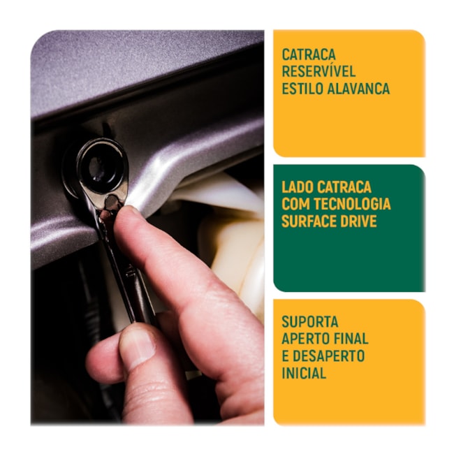 Jogo de Chave Combinada 8MM A 18MM com Catraca Reversível ST09041 SATA-d9f7c1fd-2af6-432c-941c-bef645281cc2