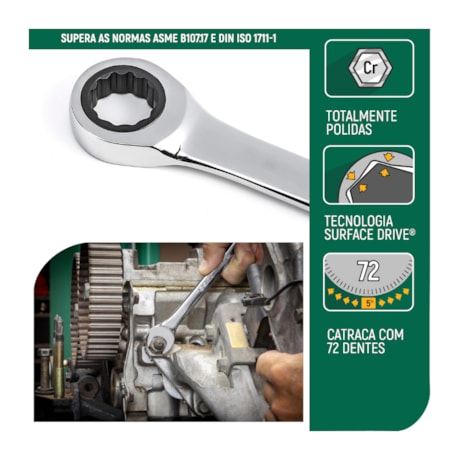 Jogo De Chave Combinada com Catraca 8-19mm 12 peças ST09040-02 SATA-3de887a1-15d5-4daf-81de-a888a281df9a