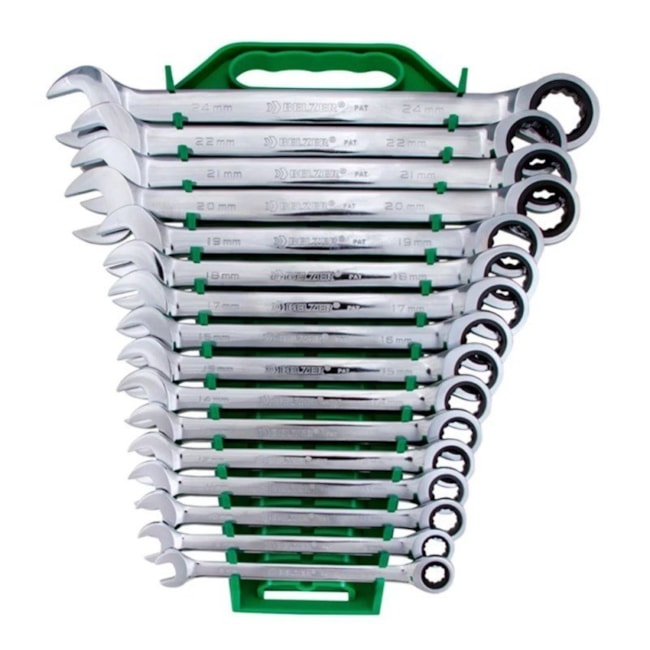 Jogo de Chave Combinada com Catraca com 16 Peças 9416BJ BELZER-0838643a-92d9-4c7f-ab95-37594a12cece