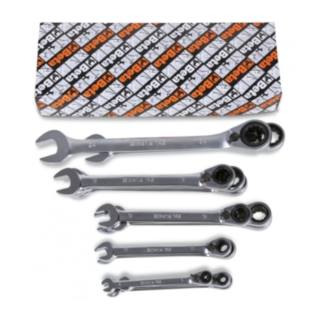 Jogo de Chave Combinada de 6 a 22mm com Catraca Reversível 15 Peças 142/S15 BETA-60b29c06-c2c9-4d44-9388-cf250f1e82ae
