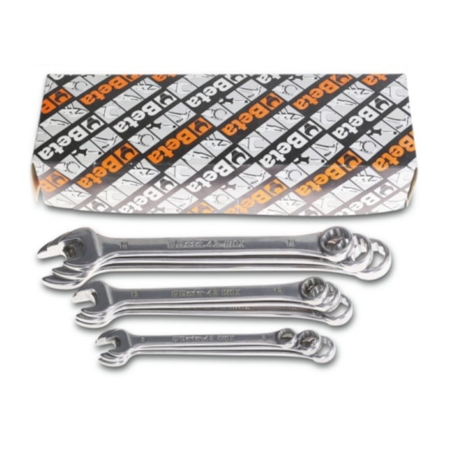 Jogo de Chave Combinada de Inox 6 a 19mm com 11 peças 42INOX/S11 BETA-4114ffdb-f276-4f2b-9207-24a5d209499c