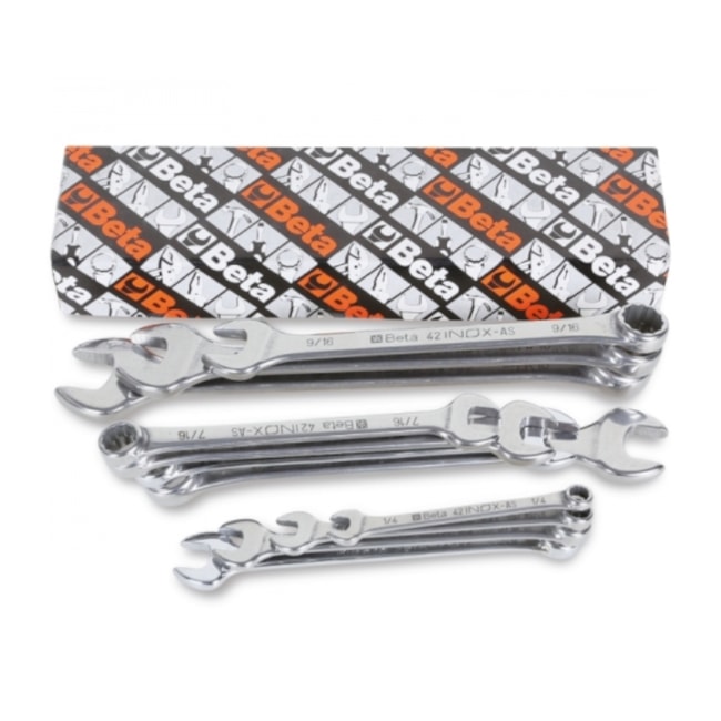Jogo de Chave Combinada de Inox 6 a 19mm com 11 peças 42INOX/S11 BETA-19f43a76-cca4-4e57-b2ae-6d3d97a15ee2