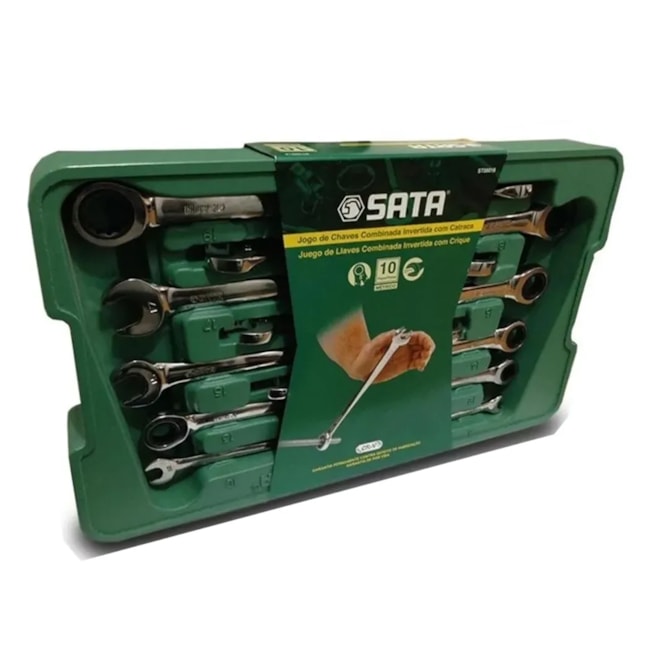 Jogo de Chave Combinada Invertida 8 a 19mm 10 Peças ST08016 SATA-33a522ce-bf20-47d2-9b87-964272477eb7