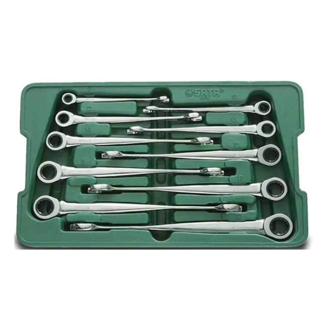 Jogo de Chave Combinada Invertida 8 a 19mm 10 Peças ST08016 SATA-92406538-f22a-4ccc-8630-79560b287857