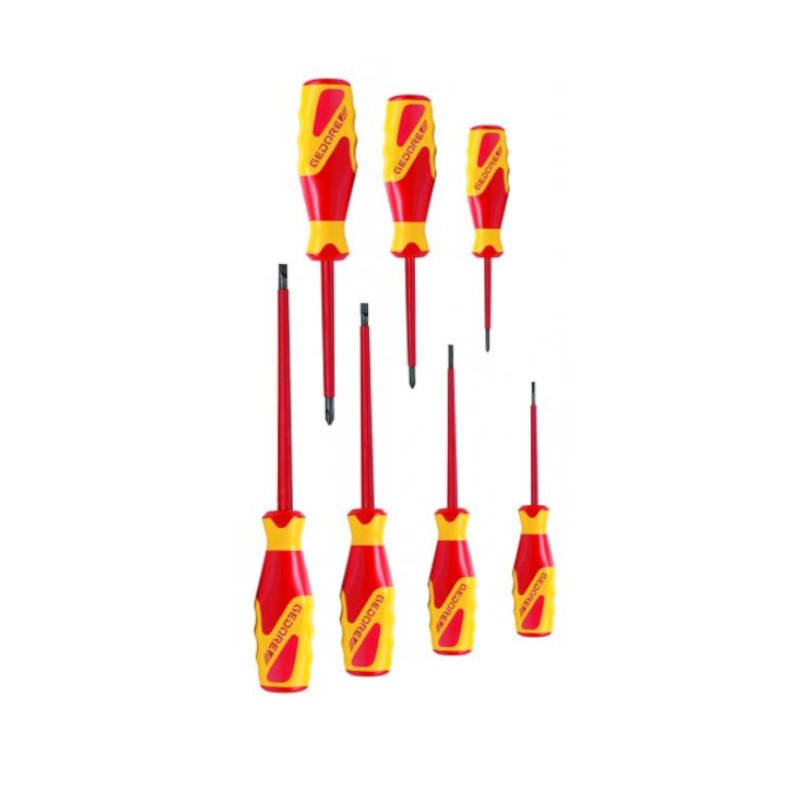 JOGO DE CHAVE DE FENDA E PHILLIPS ISOLADA 1000V VDE COM 7 PEÇAS VDE 2170-2160 GEDORE