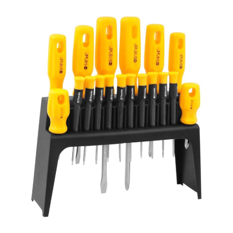 Jogo de Chave de Fenda Phillips e Hexalobular com 18 Peças