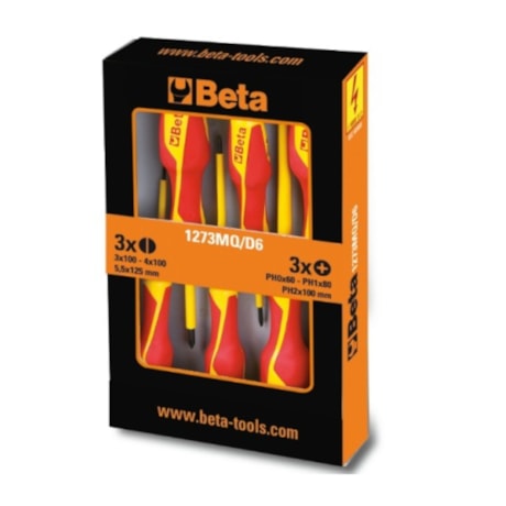 Jogo de Chave de Fenda/Phillips Isolada 1000V com 6 Peças 1273MQ/D6 BETA-4e22d783-c1f8-4ac6-a9c4-62ade5f62c34