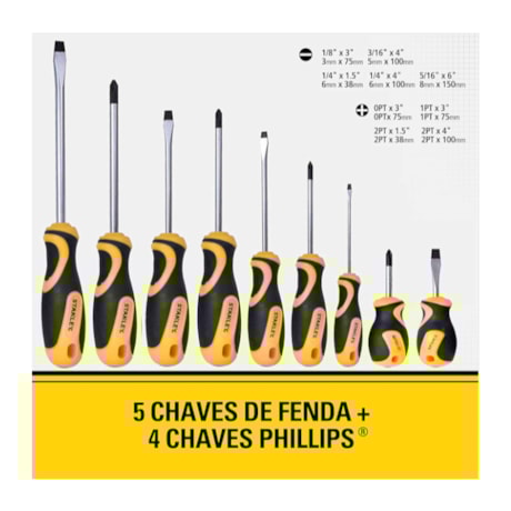 Jogo de Chave de Fenda/Phillips/Soquete Bolsa com 49 Peças STHT70887M STANLEY-db219c0c-4a0b-4806-bd63-96fa89955a2e