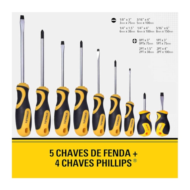 Jogo de Chave de Fenda/Phillips/Soquete Bolsa com 49 Peças STHT70887M STANLEY-d5cb798e-5638-4327-a845-fbadbc609e96