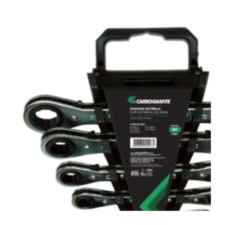 Jogo de Chave Estrela com Catraca 5 Peças 012417412 CARBOGRAFITE-a32b58c4-d352-4845-9d50-dd56877b6ca1