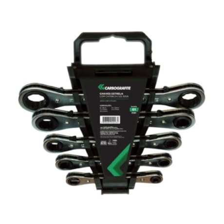 Jogo de Chave Estrela com Catraca 5 Peças 012417412 CARBOGRAFITE-0ef1578a-e6a4-4c34-a04e-654d8ffc631f