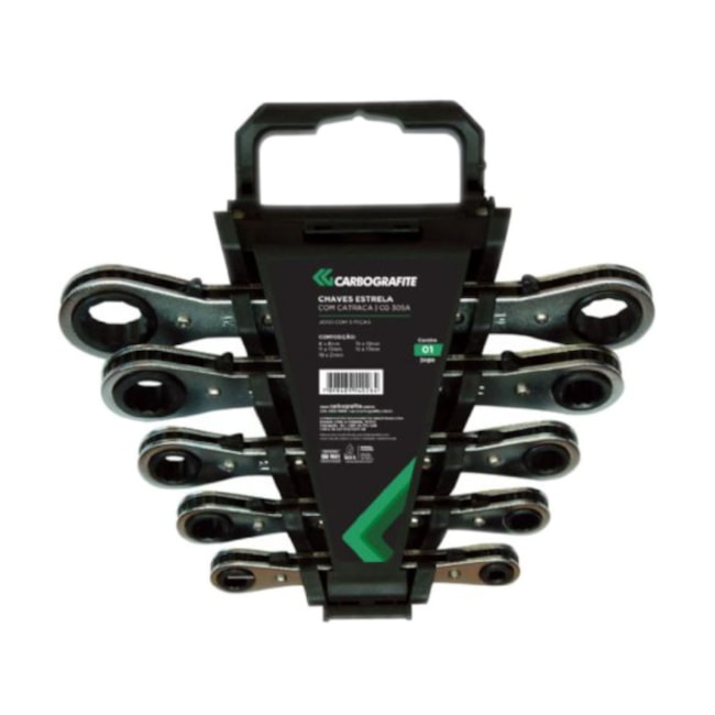 Jogo de Chave Estrela com Catraca 5 Peças 012417412 CARBOGRAFITE-928c31fb-756d-4dee-9455-8fdd238ee106