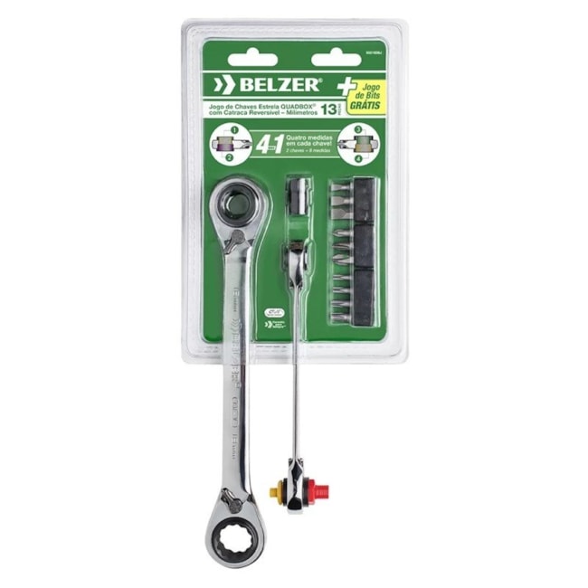 Jogo de Chave Estrela com Catraca Reversível 13 Peças 85210DBJ BELZER-0eb7cfe3-9956-48ff-8983-0284c2bb816c