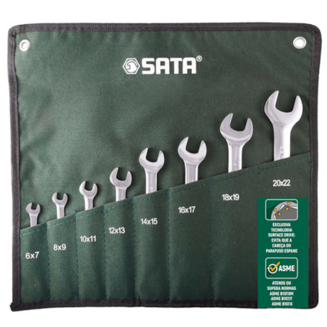 Jogo de Chave Fixa 8 a 22mm 8 Peças ST08014SJ SATA-d1f1736c-7e6a-4f8b-aa2c-47daf38effdc