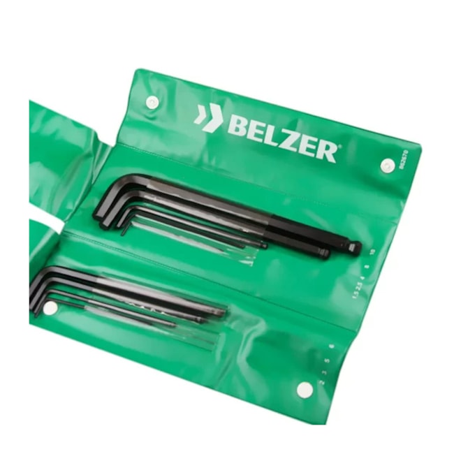 Jogo de Chave Hexagonal Abaulada com 9 Peças 1,5mm à 10mm 220890BR BELZER-fe701312-e95c-440b-b802-87131614a70d