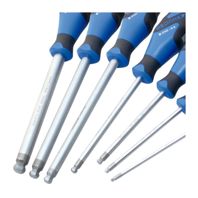 Jogo de Chave Hexagonal Allen Abaulada com Cabo 3MM A 12MM 7 Peças 2163BK-7M GEDORE-a4b97d5f-17cc-4a62-9d69-e2d2af5a0d71