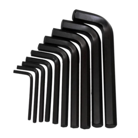 Jogo de Chave Hexagonal com 10 Peças 5/32