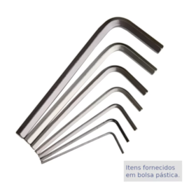 Jogo de Chave Hexagonal L 0.7 A 10MM / 1/16