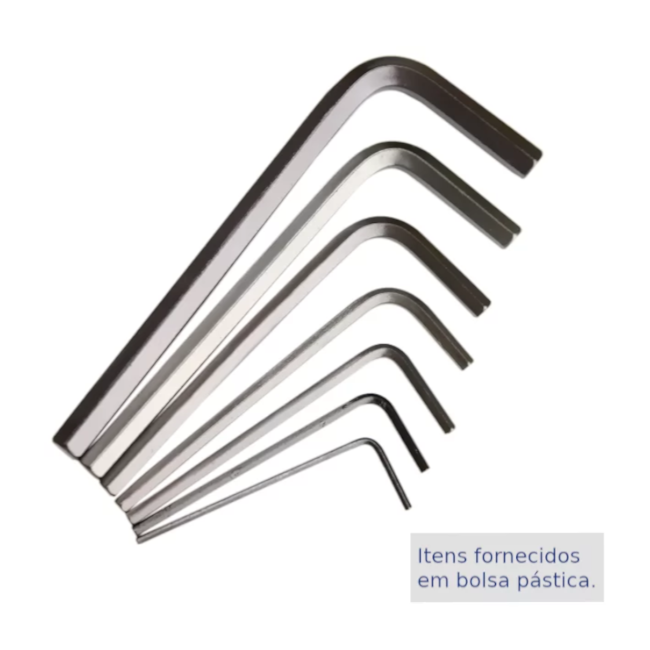 Jogo de Chave Hexagonal L 0.7 A 10MM / 1/16