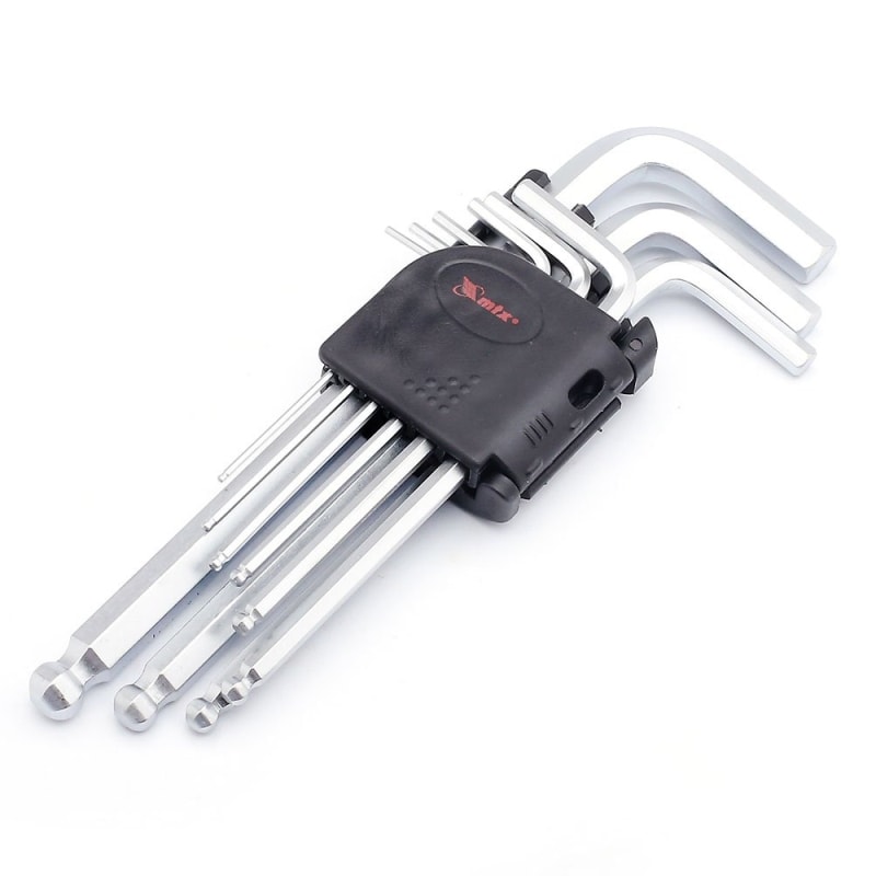 Jogo de Chave Hexagonal L Abaulada com 9 Peças 112339 MTX