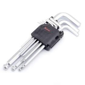 Jogo de Chave Hexagonal L Abaulada com 9 Peças 112339 MTX