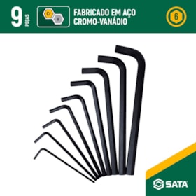 Jogo de Chave Hexagonal L Longa 1/8