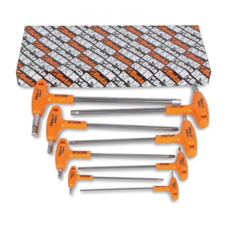Jogo de Chave Hexagonal T Inox 2.5 a 10mm com 8 peças 96TINOX/S8 BETA-01241a9d-3c24-4509-821d-bb8cd87a505b