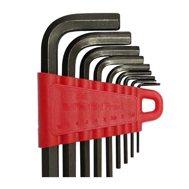 Jogo de Chave Hexagonal Tipo L 1.5 a 10mm com 9 Peças R36605109 GEDORE RED-a364d832-0d48-431b-8214-20a54c31149a