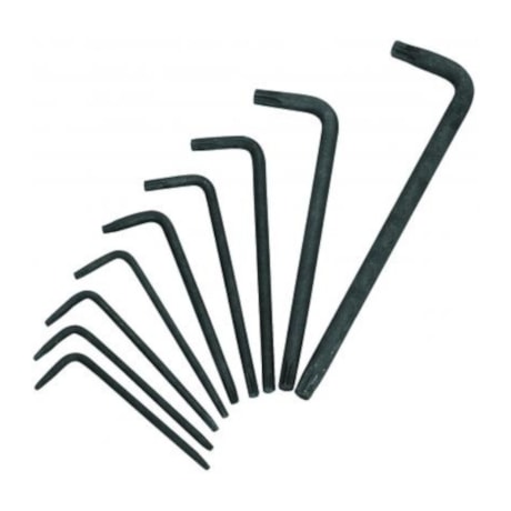 Jogo de Chave Torx Longa L 9 Peças T7 a T40 43TXL-9 GEDORE