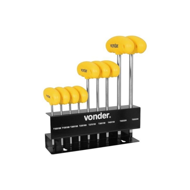 Jogo de Chave Torx T T10 a T50 9 Peças com Suporte 3573100500 VONDER-5ac4b4d7-849f-4092-8986-29097b09059d