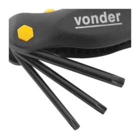 Jogo de Chave Torx T9 a T40 8 Peças com Suporte 573009040 VONDER