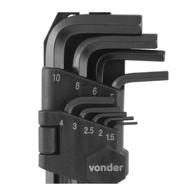 Jogo de Chaves Allen Abauladas 1.5MM A 10MM com 9 Peças 3573151000 VONDER-ed155f75-bc9b-46fc-bd47-4b66910aa957