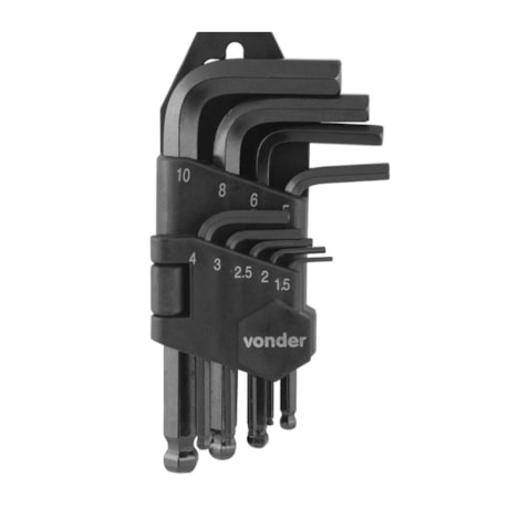 Jogo de Chaves Allen Abauladas 1.5MM A 10MM com 9 Peças 3573151000 VONDER-e4529c1c-32fe-4710-94b3-91c0c4dfc37c