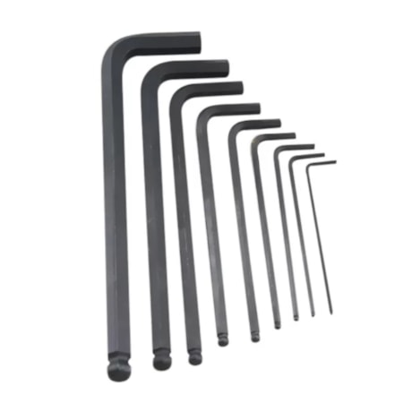 Jogo de Chaves Allen Hexagonal Abaulada de 1.5mm a 10mm Tipo L com 9 Peças 42KL-9M GEDORE-4d4b689b-0f59-4724-bd27-d403568668b5