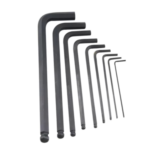 Jogo de Chaves Allen Hexagonal Abaulada de 1.5mm a 10mm Tipo L com 9 Peças 42KL-9M GEDORE-1c64a78d-2d61-4d1f-9f5a-9af6103018f6