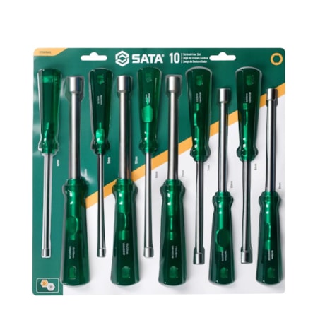 Jogo de Chaves Canhão 4 a 13mm com 10 Peças ST08046L SATA-a8def2cc-cc02-436e-98c7-1c11bb4c2a2a