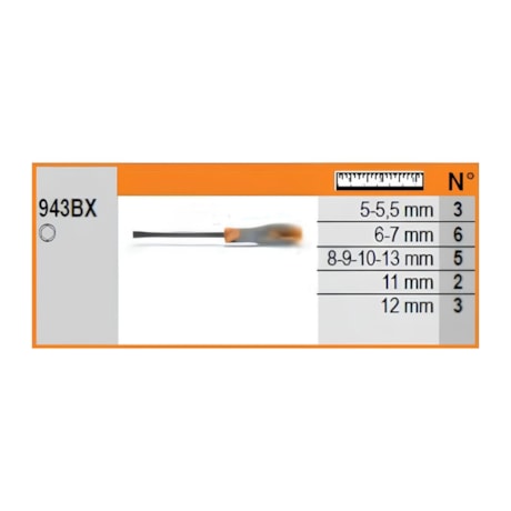 Jogo de Chaves Canhão de 5 a 13mm com 43 Peças com Expositor 943BX/DG BETA-fb1df471-3728-479c-a7cb-2da3952f38fa