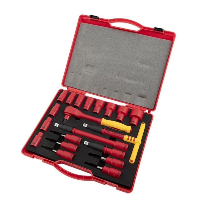 Jogo de Chaves Catraca Isoladas 1000V VDE com 20 Peças ST09267 SATA-6c40784f-1ffc-4aa0-a68d-32449869432f