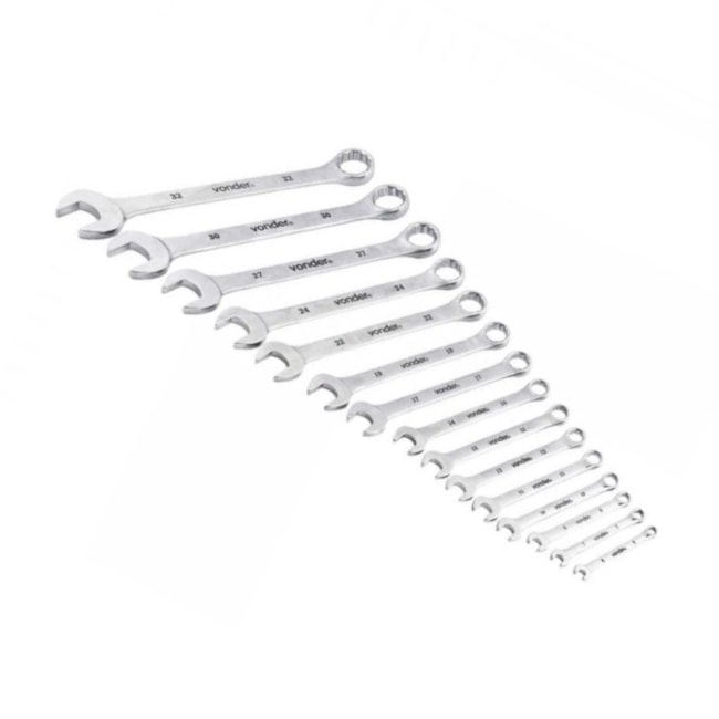 Jogo de Chaves Combinada 6 à 32 mm 15 Peças 3735063200 VONDER-0ae48a49-8143-48d2-8a84-1a3eb62d64f6