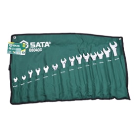 Jogo de Chaves Combinada Angulada 45º 8 a 24mm com 14 Peças ST08040G SATA